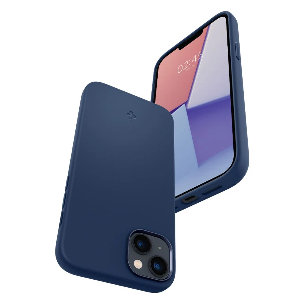 SPIGEN SILICONE FIT MAG MAGSAFE iPhone 14 Plus / 15 Plus készülékhez tok tengerkék