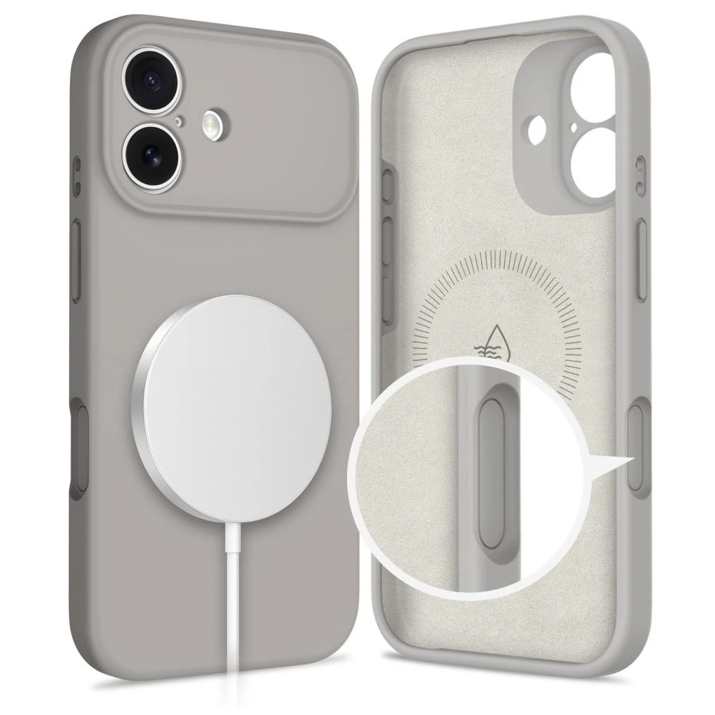 TECH-PROTECT SILICONE MAGSAFE iPhone 17 készülékhez tok kőszürke