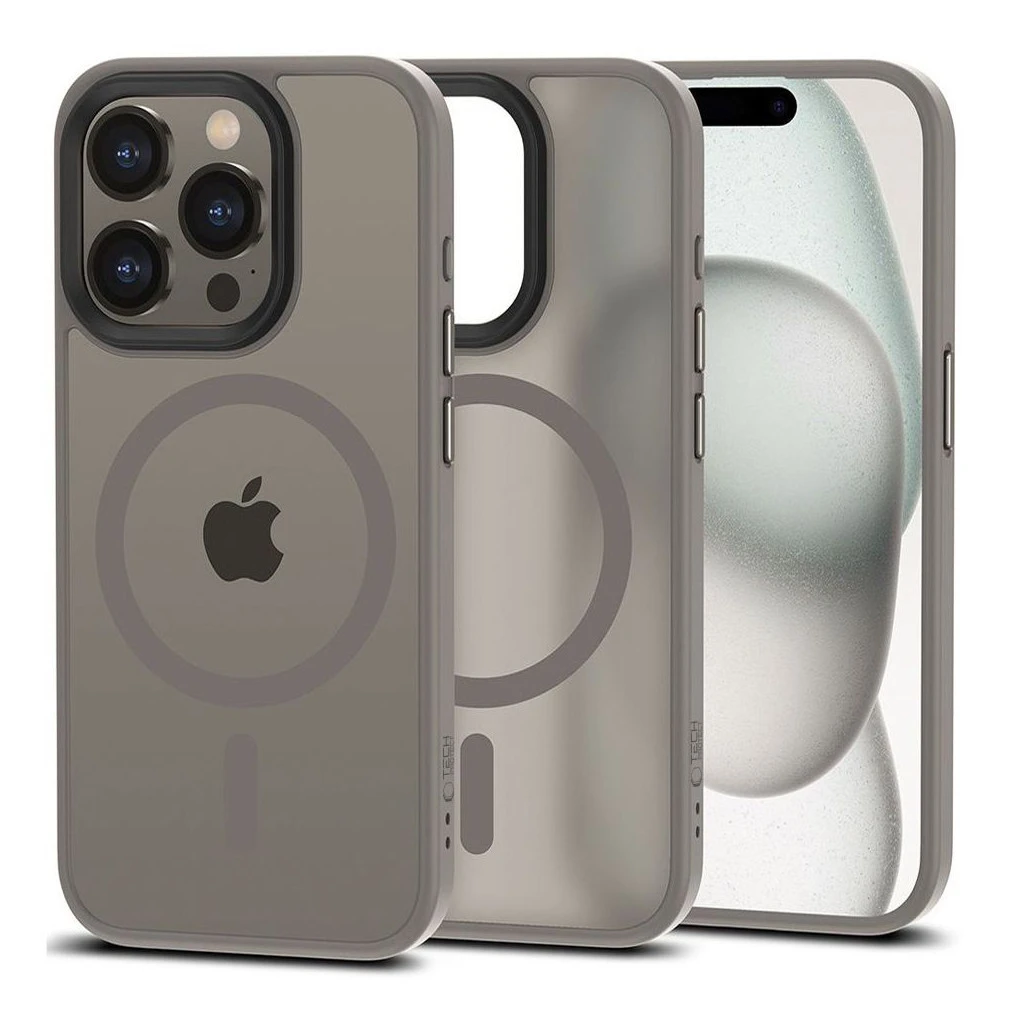 TECH-PROTECT MAGMAT MAGSAFE iPhone 15 Pro készülékhez tok – matt titán