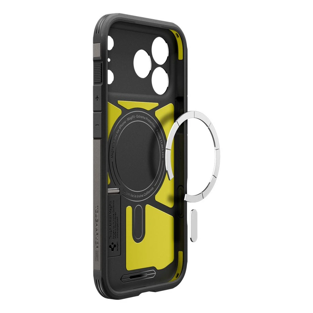 SPIGEN TOUGH ARMOR „T” MAG MAGSAFE iPhone 17 Pro készülékhez tok lőfegyerszürke