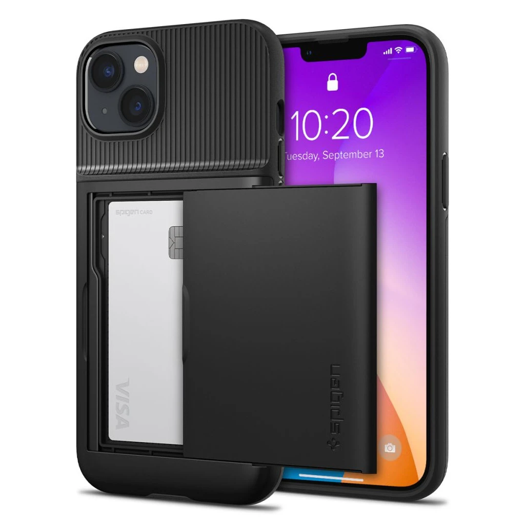 SPIGEN SLIM ARMOR CS iPhone 14 Plus / 15 Plus készülékhez tok fekete