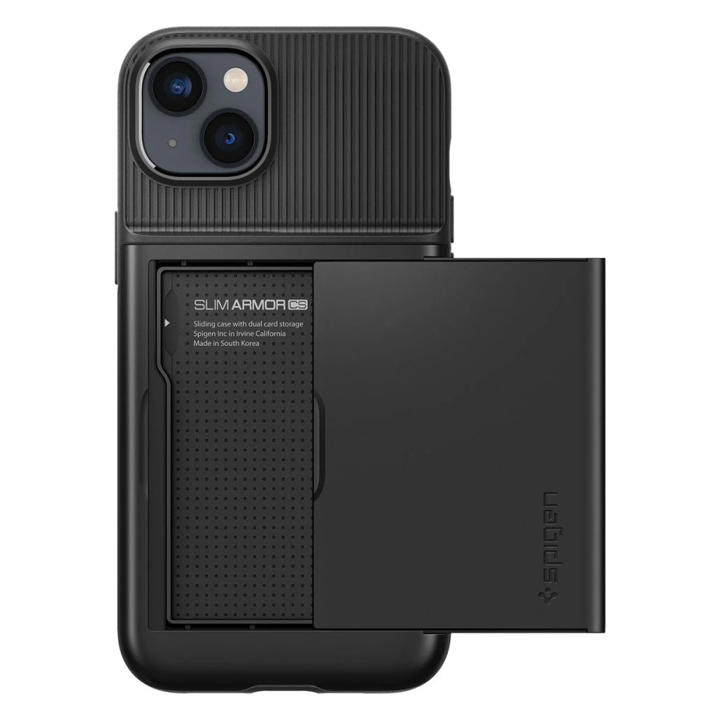 SPIGEN SLIM ARMOR CS iPhone 14 Plus / 15 Plus készülékhez tok fekete