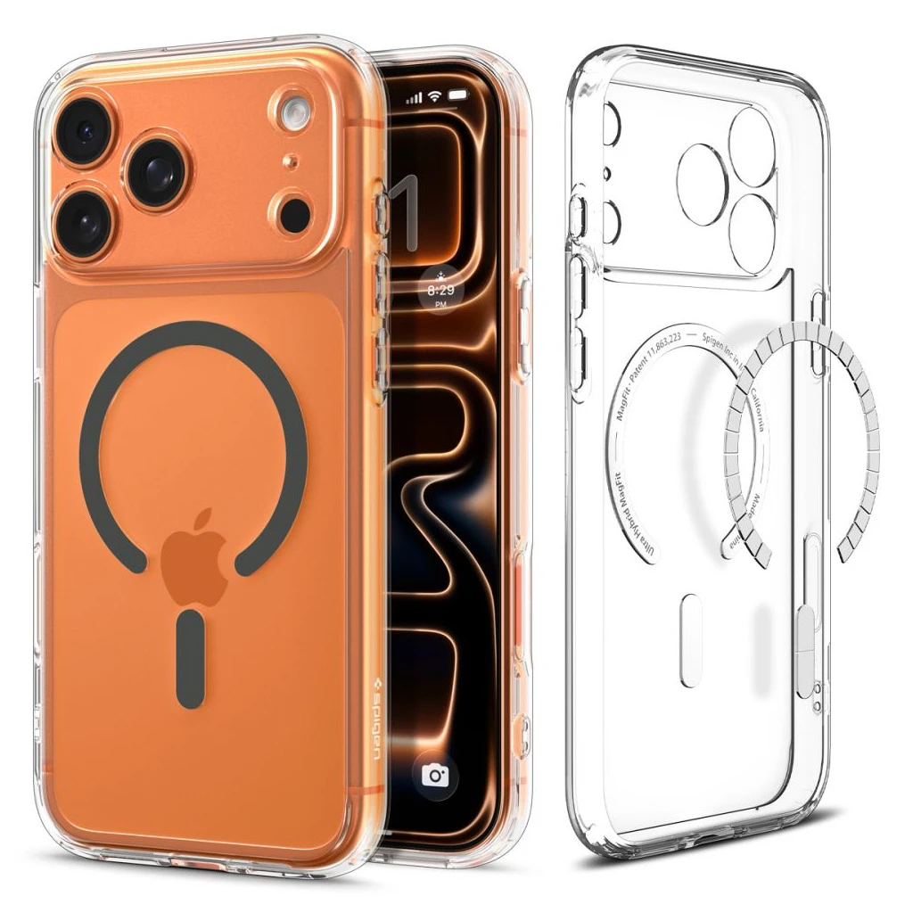 SPIGEN ULTRA HYBRID MAG MAGSAFE iPhone 17 Pro készülékhez tok átlátszó/grafit