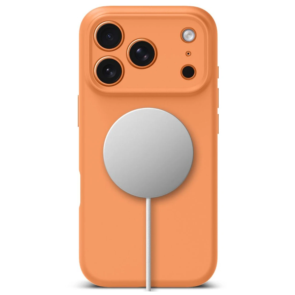 TECH-PROTECT szilikon tok MagSafe iPhone 17 Pro Max készülékhez kozmikus narancs