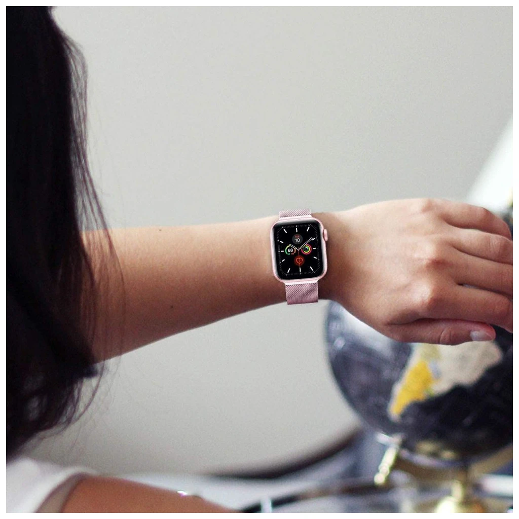 TECH-PROTECT MILANESEBAND Apple Watch 8/9/10/11/SE/ULTRA készülékhez óraszíj (44/45/46/49 MM) rózsaarany