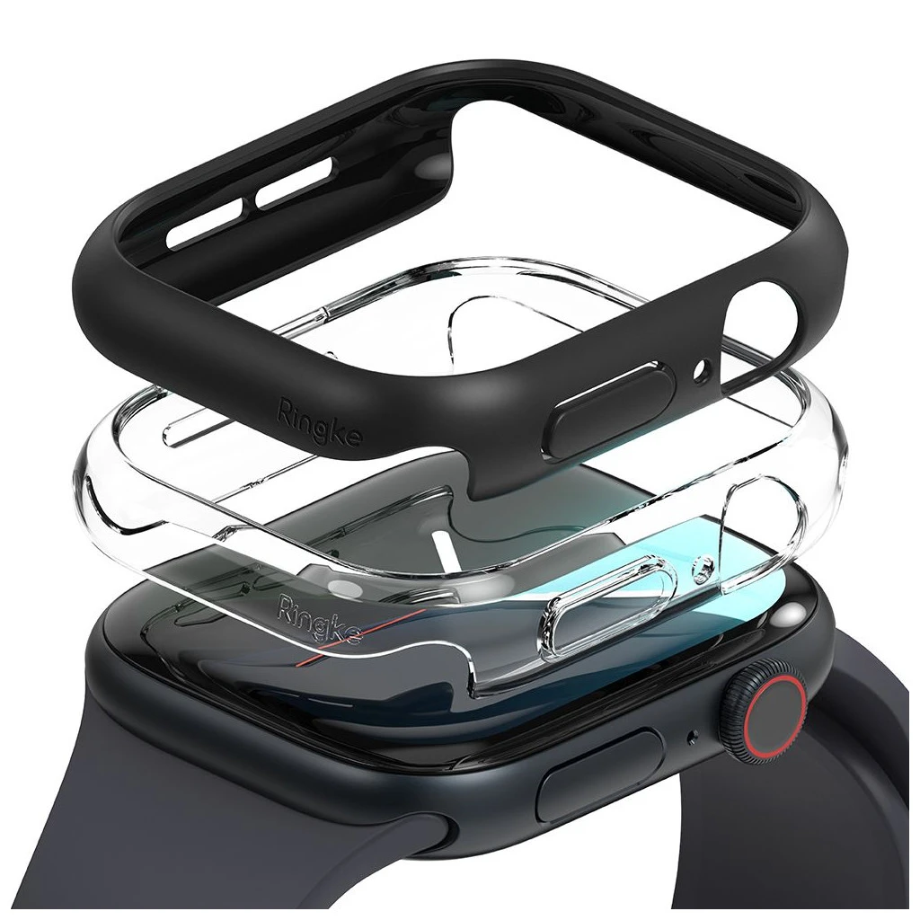 RINGKE SLIM 2-PACK APPLE WATCH 10/11 (46 MM) tok készülékhez átlátszó és fekete matt