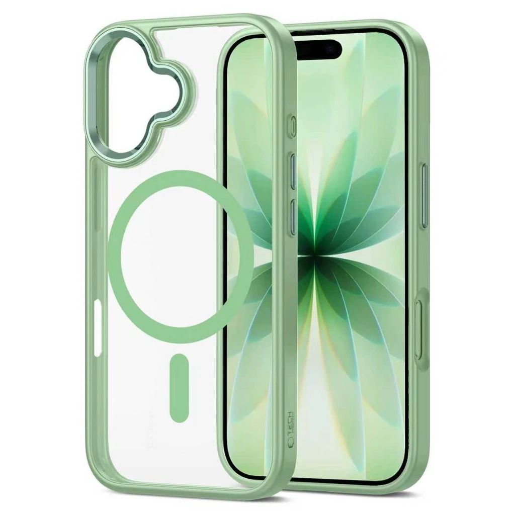 TECH-PROTECT MAGMAT MAGSAFE iPhone 17 készülékhez tok zsálya/átlátszó