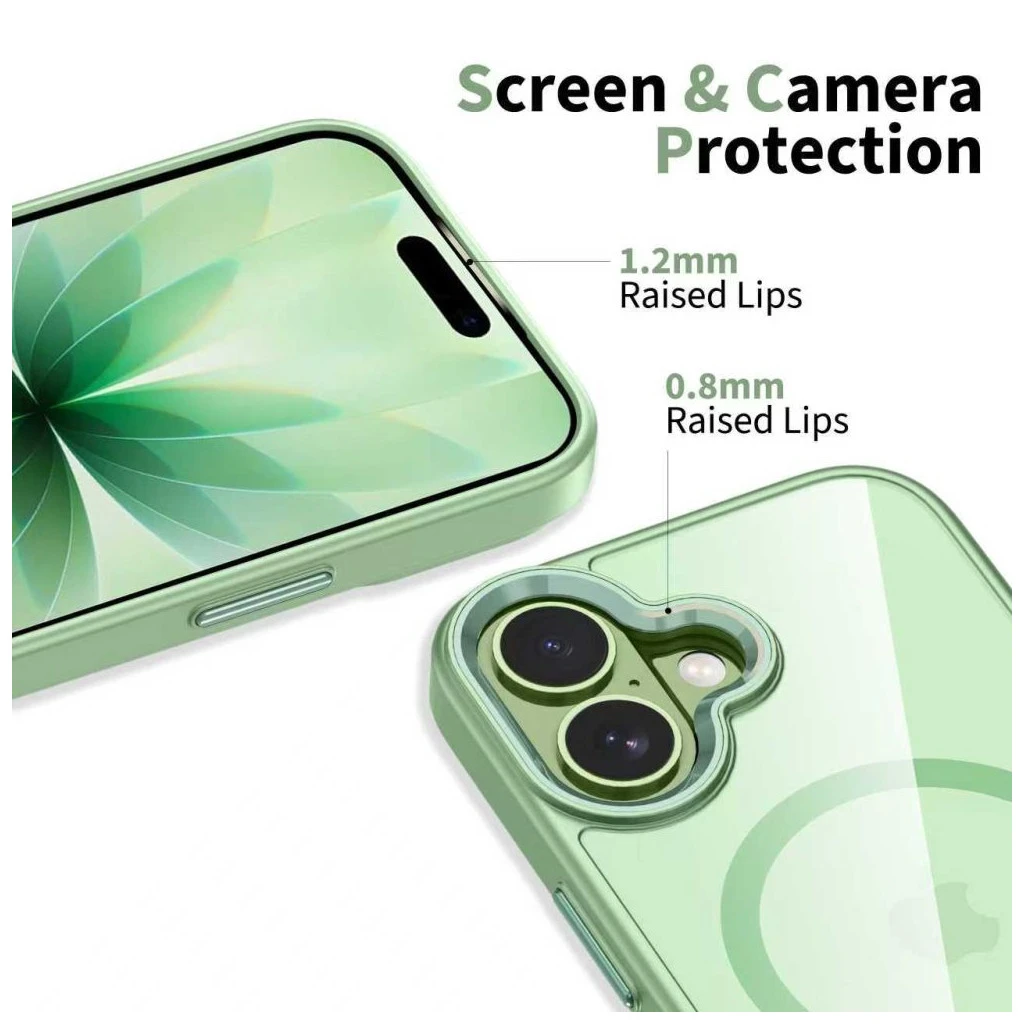 TECH-PROTECT MAGMAT MAGSAFE iPhone 17 készülékhez tok zsálya/átlátszó