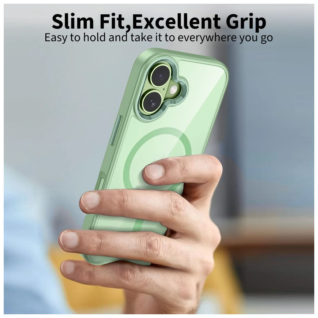 TECH-PROTECT MAGMAT MAGSAFE iPhone 17 készülékhez tok zsálya/átlátszó