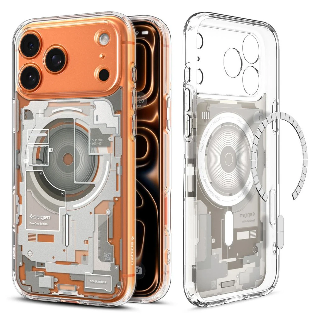 SPIGEN ULTRA HYBRID MAG MAGSAFE iPhone 17 Pro készülékhez Zero One tok természetes titán