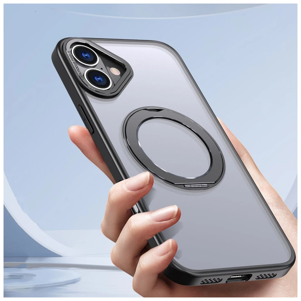 TECH-PROTECT MAGRING MAGSAFE iPhone 16E készülékhez tok matt fekete