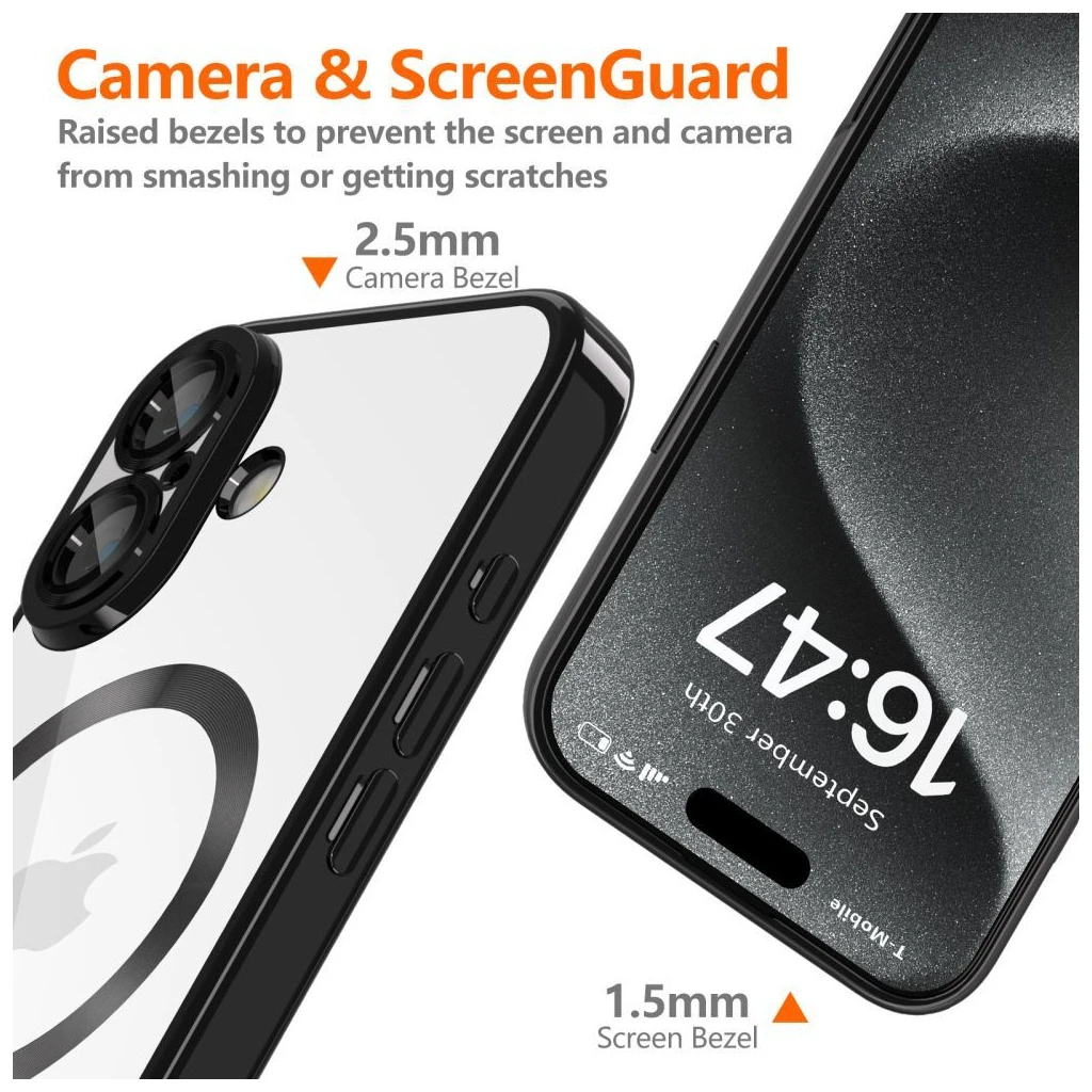 TECH-PROTECT MAGFLEX MAGSAFE iPhone 16E tok készülékhez fényes fekete