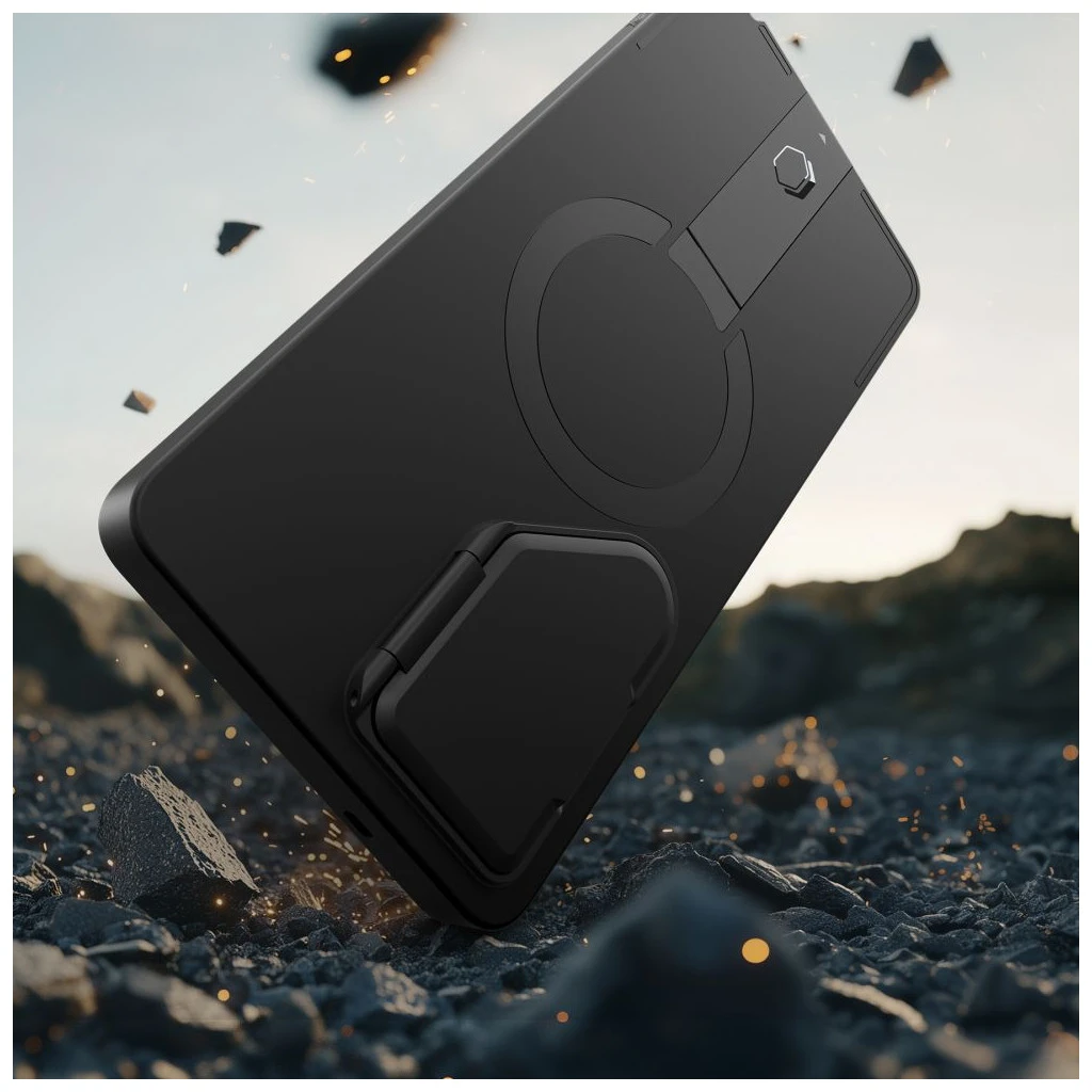 TECH-PROTECT Kevlar Aura MagSafe Samsung Galaxy S25 Ultra készülékhez tok fekete/narancssárga