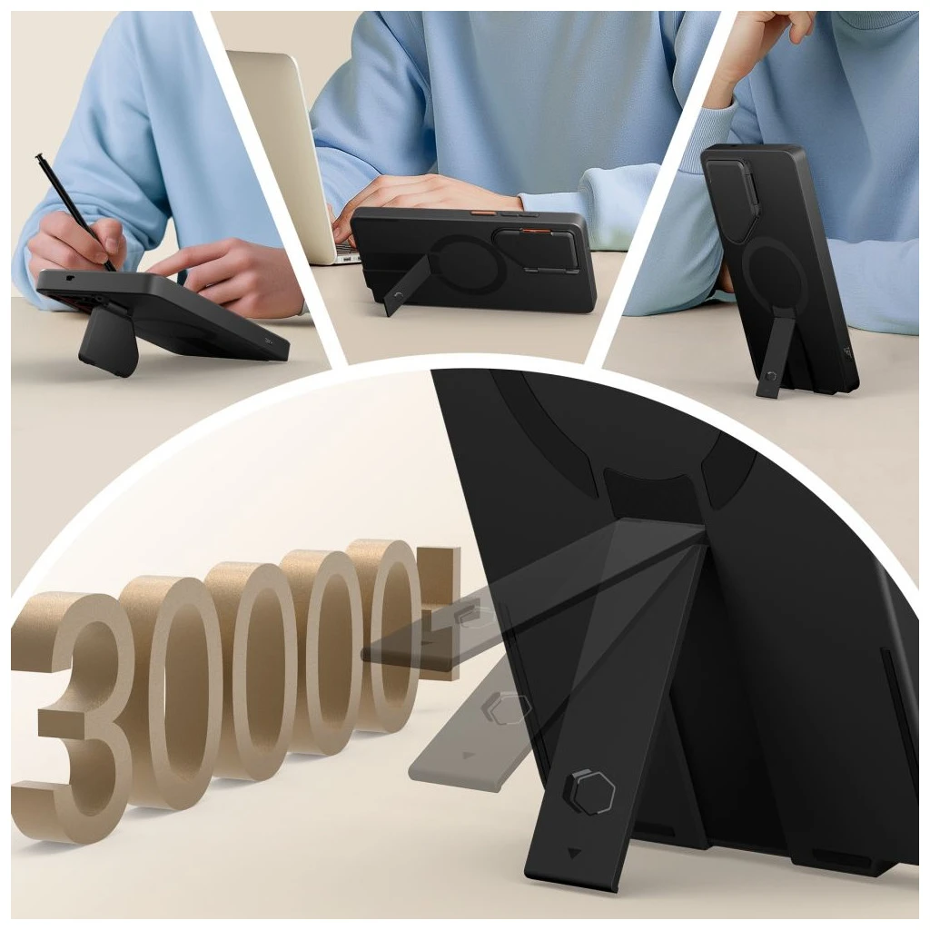 TECH-PROTECT Kevlar Aura MagSafe Samsung Galaxy S25 Ultra készülékhez tok fekete/narancssárga