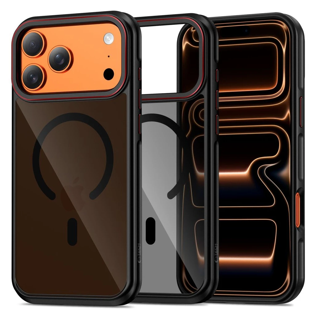 TECH-PROTECT MAGHYBRID MAGSAFE iPhone 17 Pro készülékhez tok fekete/piros