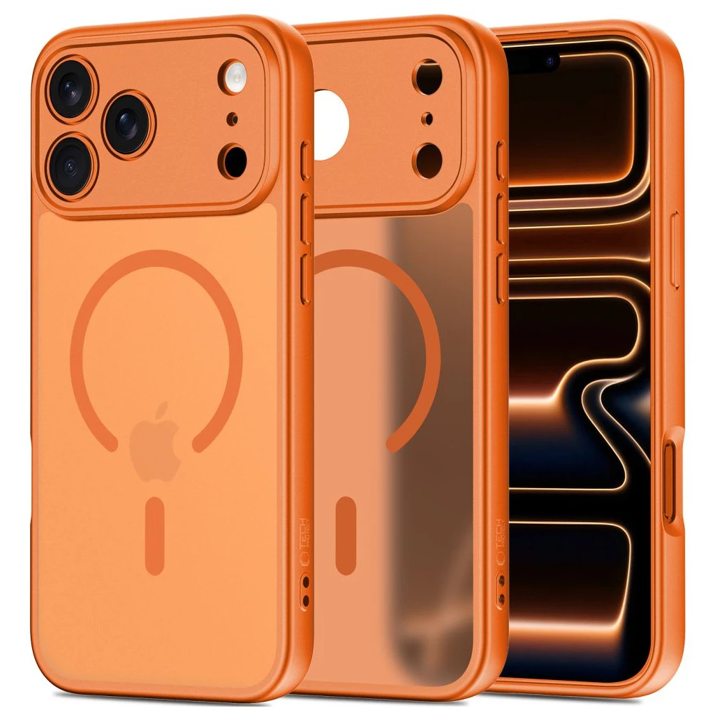 TECH-PROTECT BASICMAG MAGSAFE iPhone 17 Pro Max tok készülékhez matt, kozmikus narancs