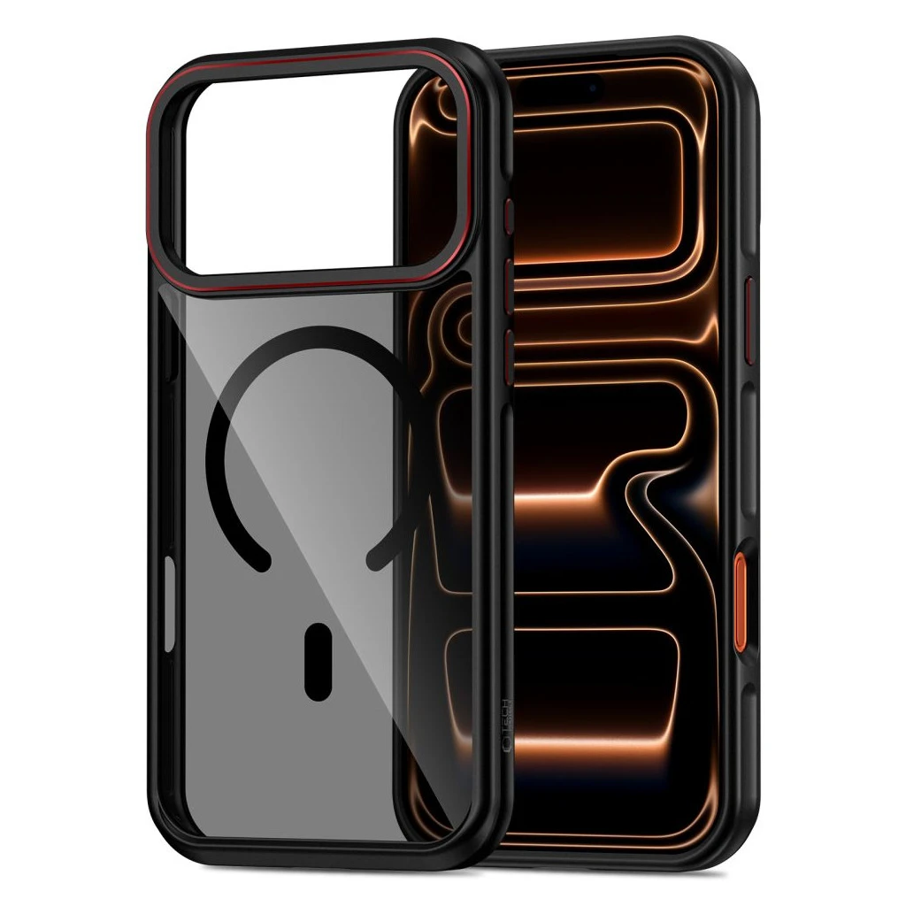 TECH-PROTECT MAGHYBRID MAGSAFE iPhone 17 Pro Max készülékhez tok fekete/piros