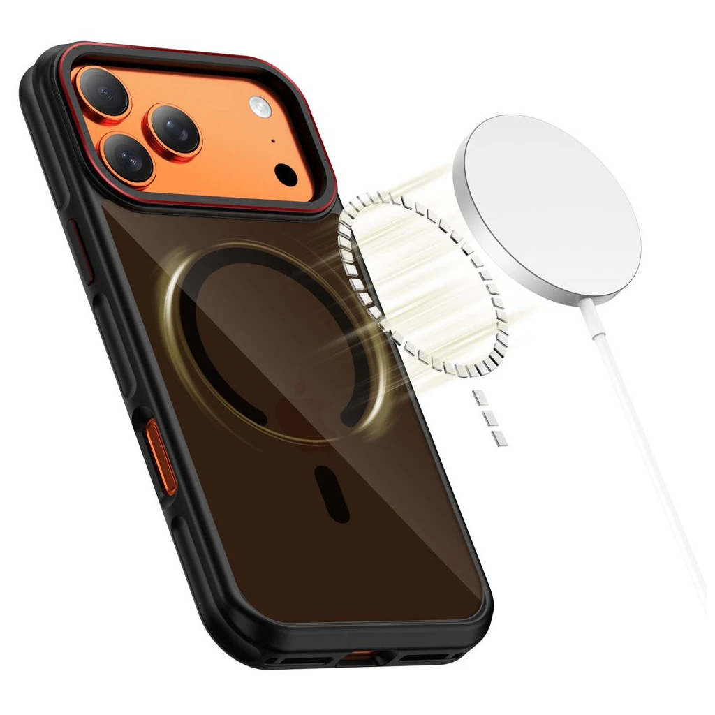 TECH-PROTECT MAGHYBRID MAGSAFE iPhone 17 Pro Max készülékhez tok fekete/piros