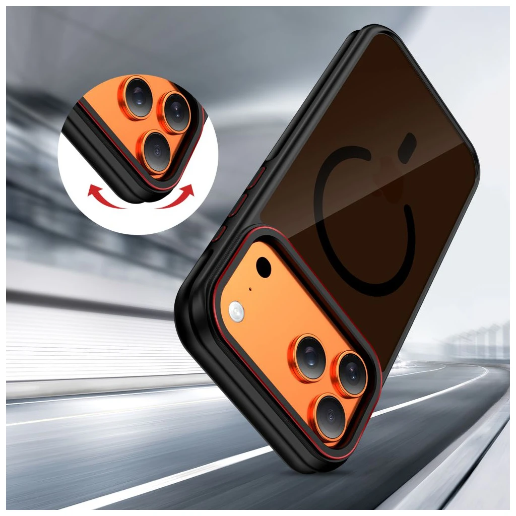 TECH-PROTECT MAGHYBRID MAGSAFE iPhone 17 Pro Max készülékhez tok fekete/piros