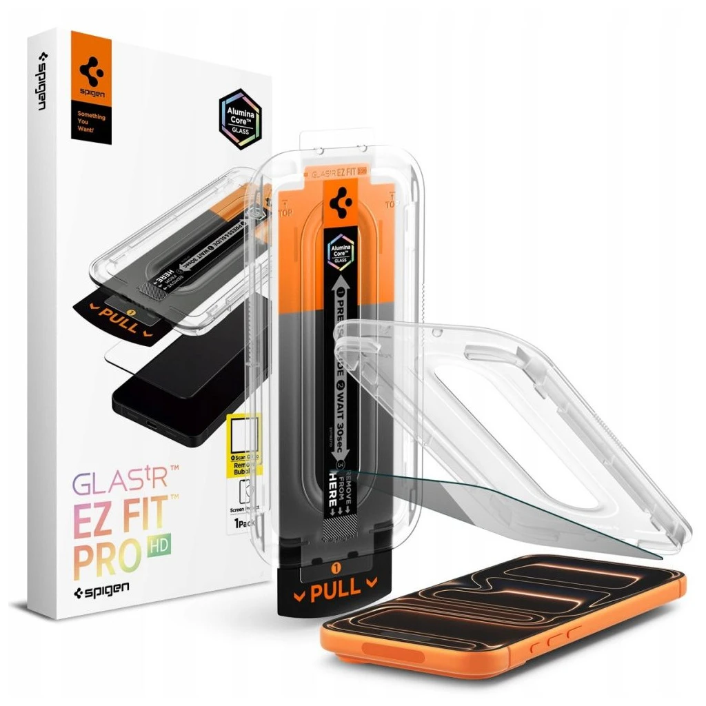 Spigen GLAS.TR EZ FIT PRO Privacy kijelzővédő iPhone 16 Pro / 17 / 17 Pro készülékhez