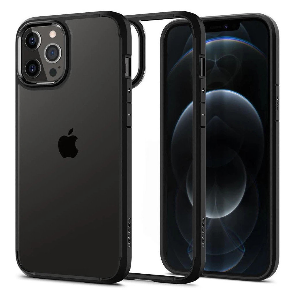 SPIGEN ULTRA HYBRID tok iPhone 12 / 12 Pro készülékhez matt fekete