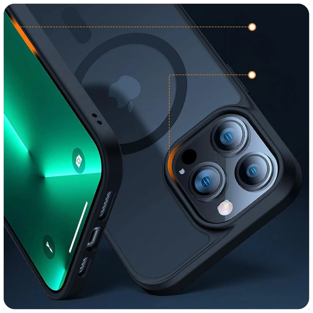 TECH-PROTECT MAGMAT MAGSAFE tok iPhone 15 Pro készülékhez, matt fekete