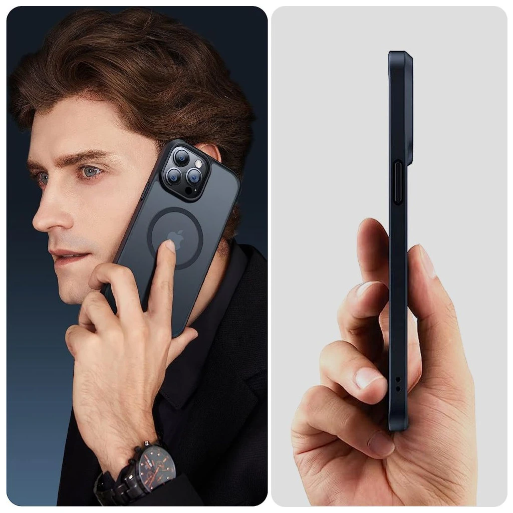 TECH-PROTECT MAGMAT MAGSAFE tok iPhone 15 Pro készülékhez, matt fekete