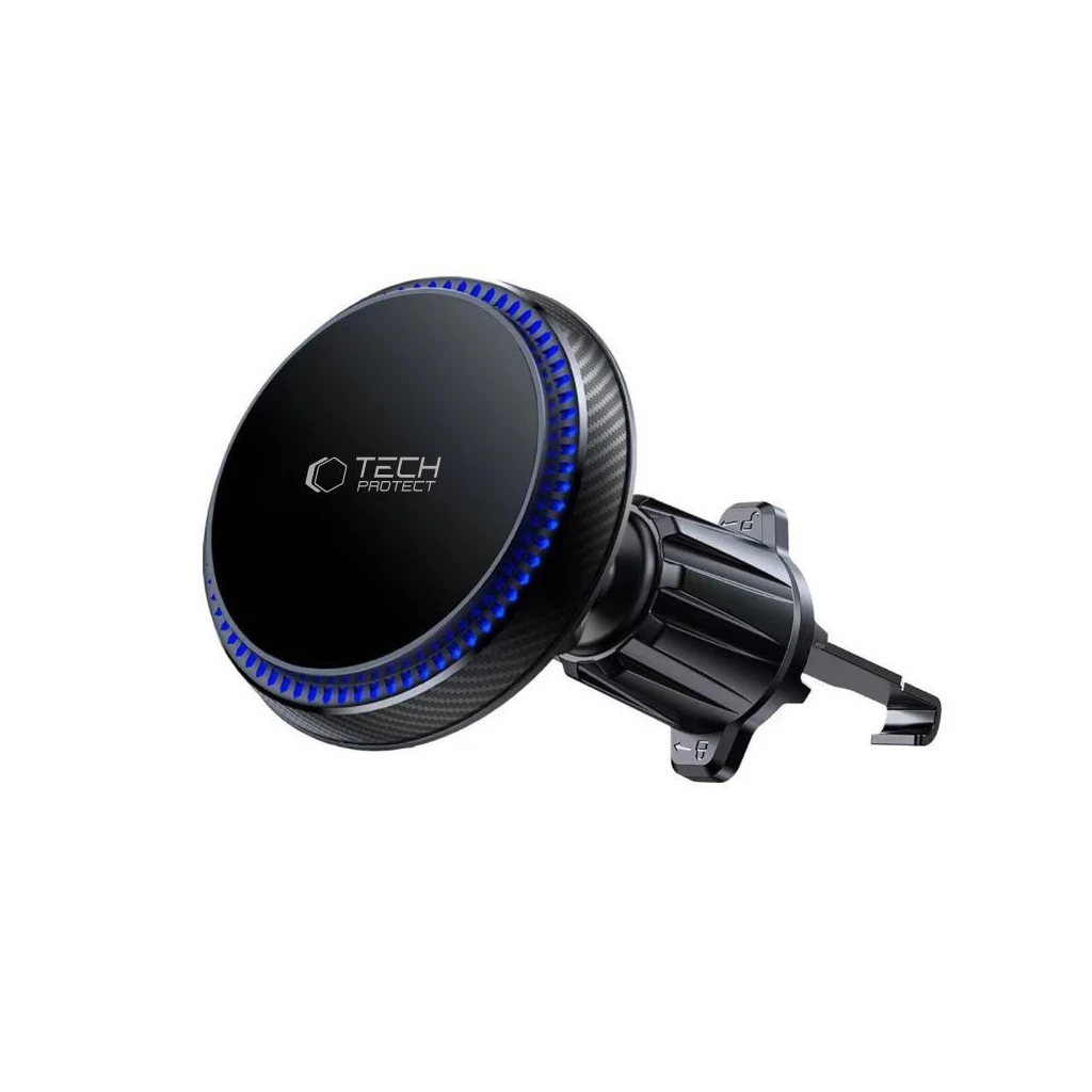 TECH-PROTECT MM15W-V4 MAGNETIC MAGSAFE műszerfal- és légbeömlő autós tartó vezeték nélküli töltő 15W fekete