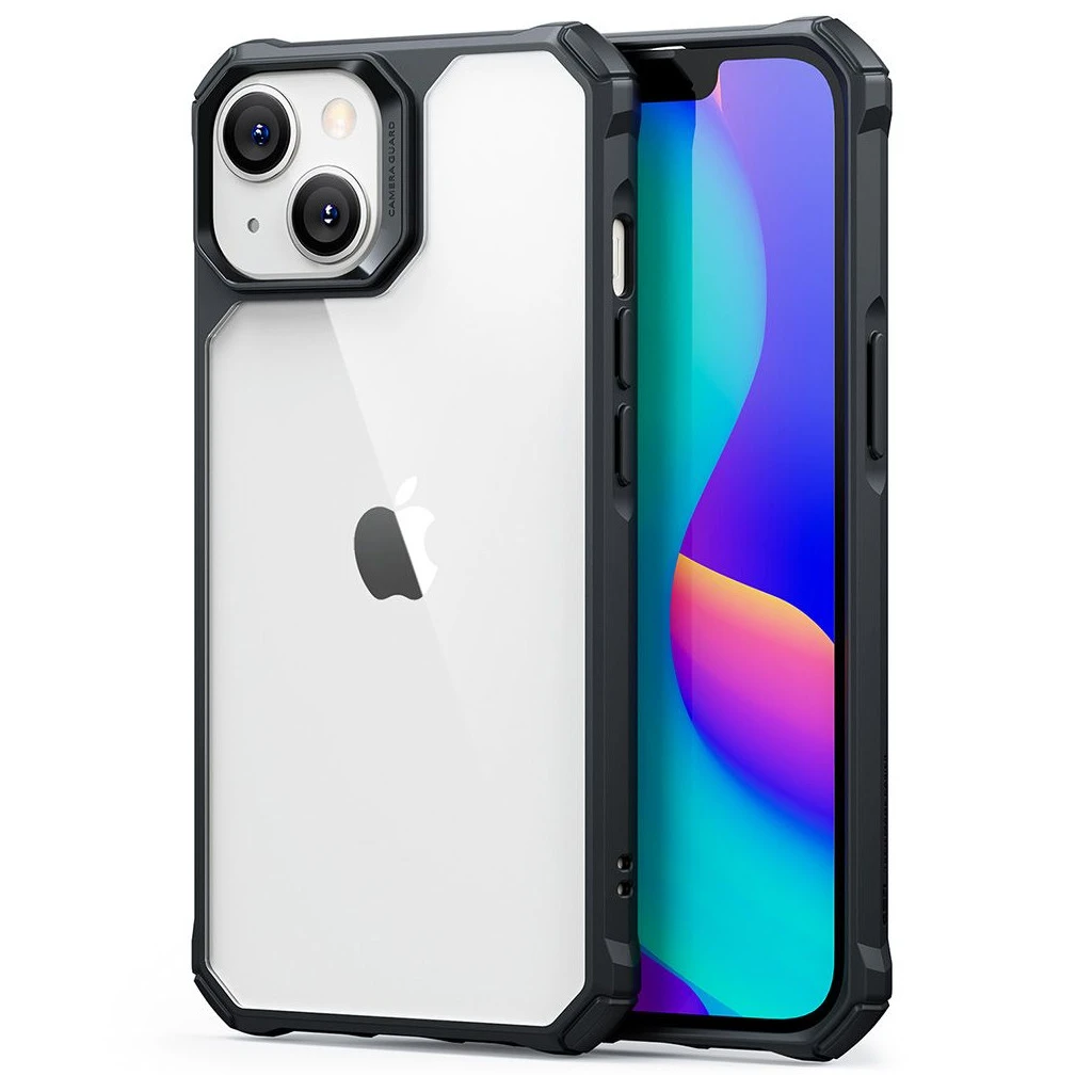 ESR AIR ARMOR iPhone 14 Plus / 15 Plus készülékhez tok átlátszó / fekete