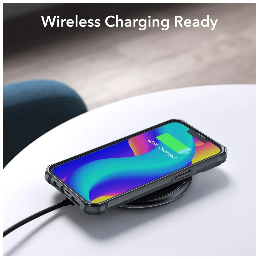 ESR AIR ARMOR iPhone 14 Plus / 15 Plus készülékhez tok átlátszó / fekete