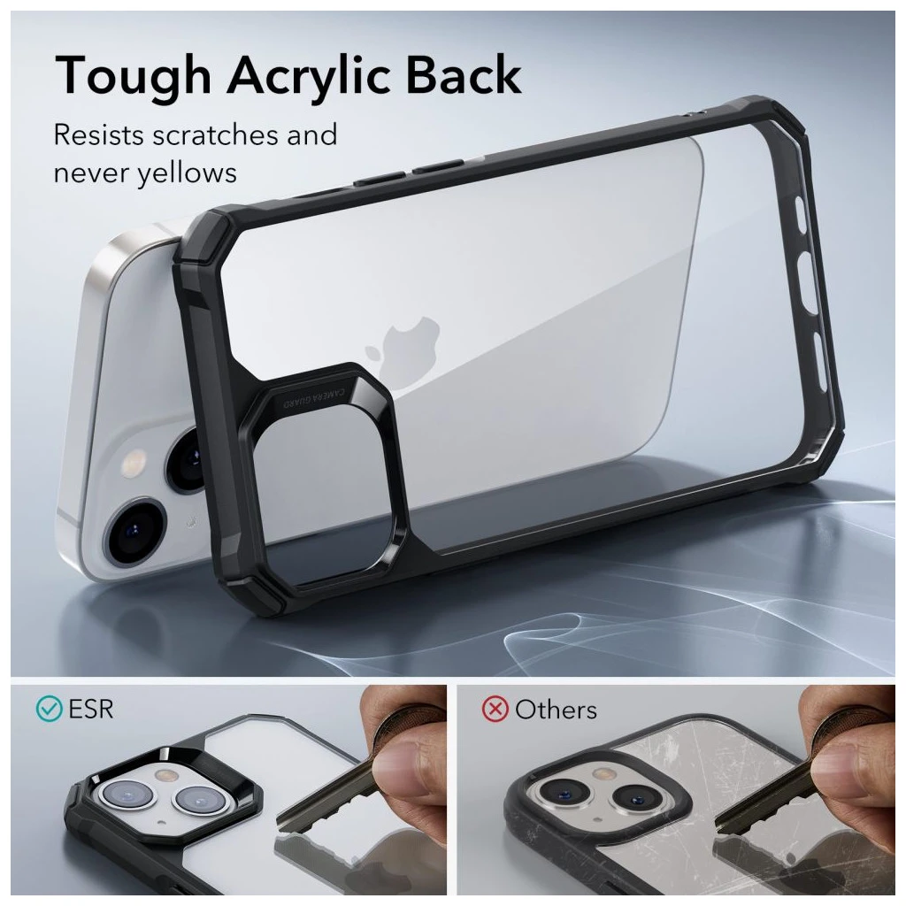 ESR AIR ARMOR iPhone 14 Plus / 15 Plus készülékhez tok átlátszó / fekete