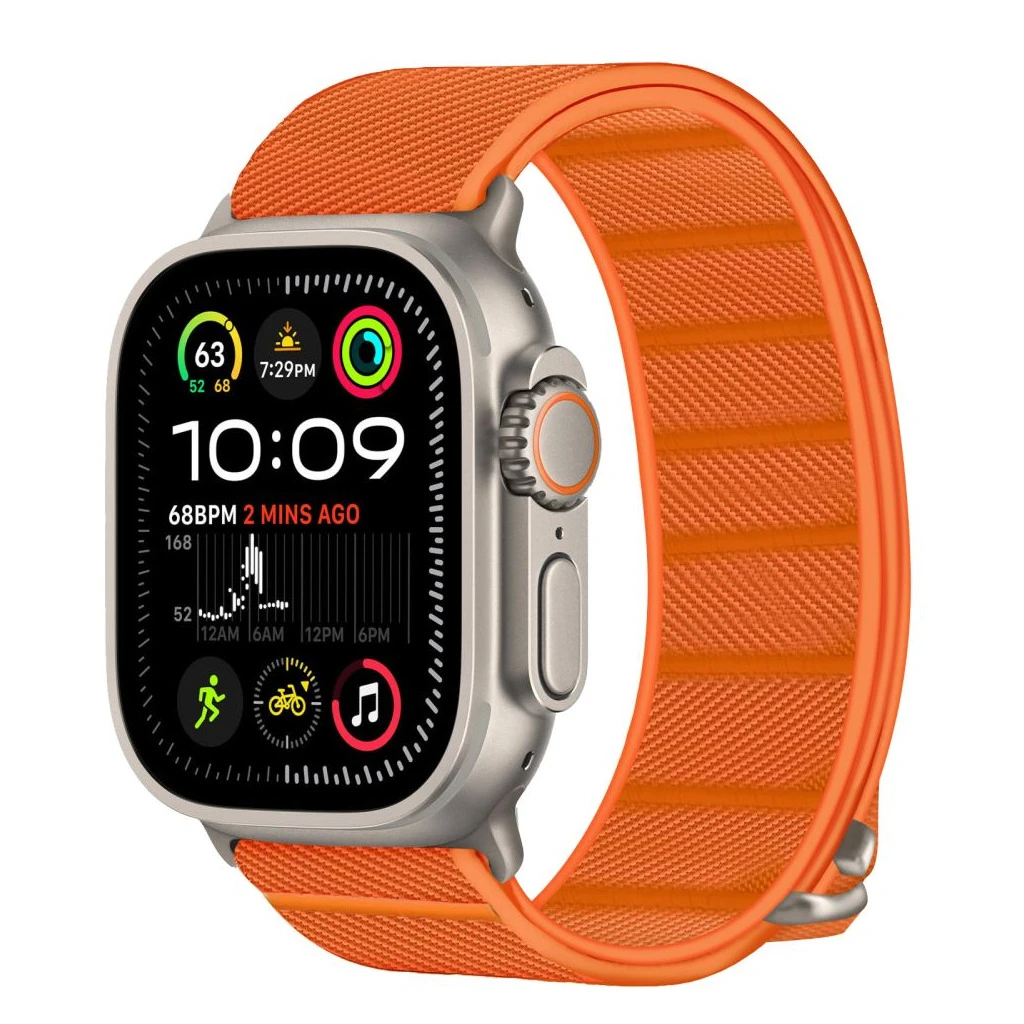 TECH-PROTECT NYLON SLIP tok Apple Watch 8/9/10/11/SE/ULTRA készülékhez (44/45/46/49 MM) narancs