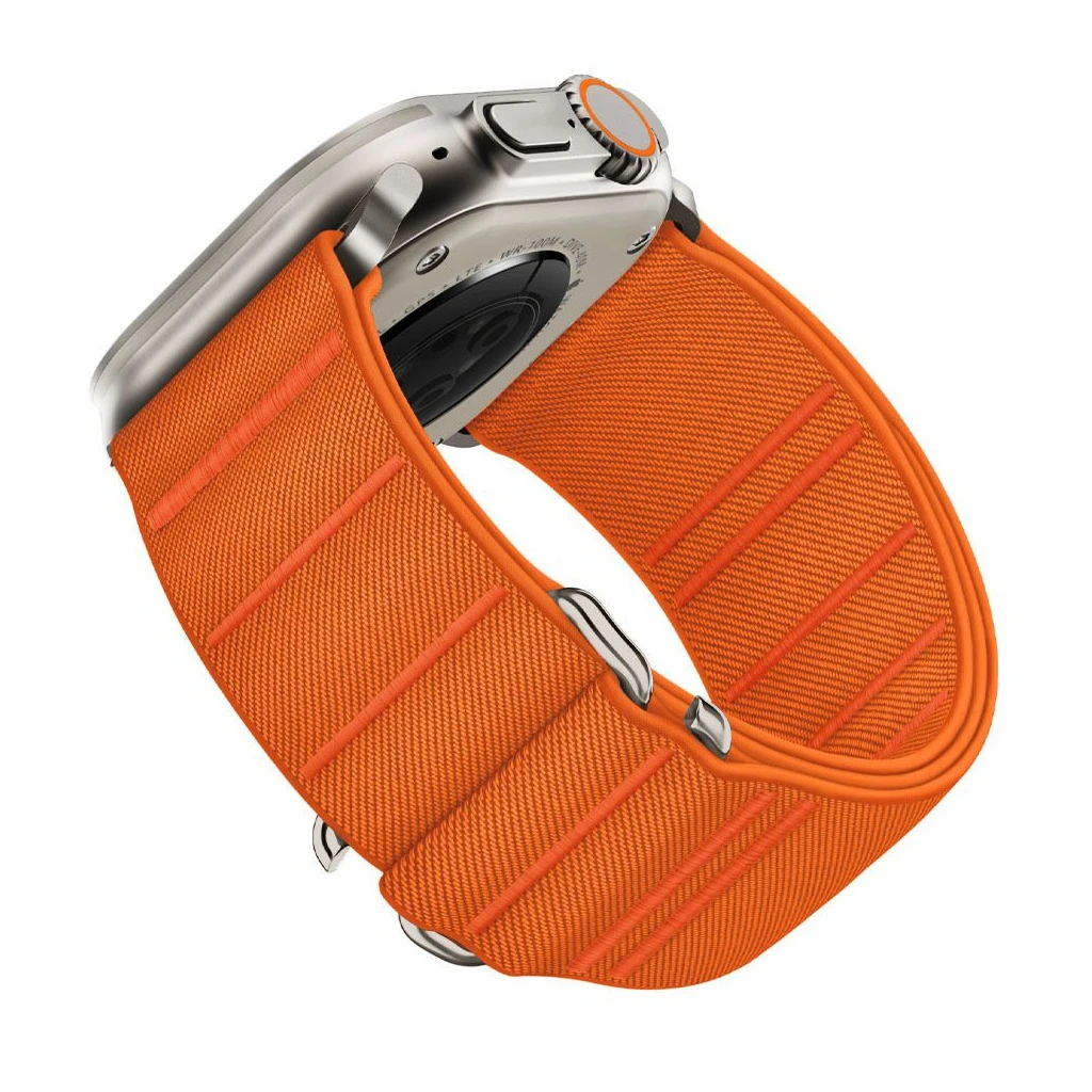TECH-PROTECT NYLON SLIP tok Apple Watch 8/9/10/11/SE/ULTRA készülékhez (44/45/46/49 MM) narancs