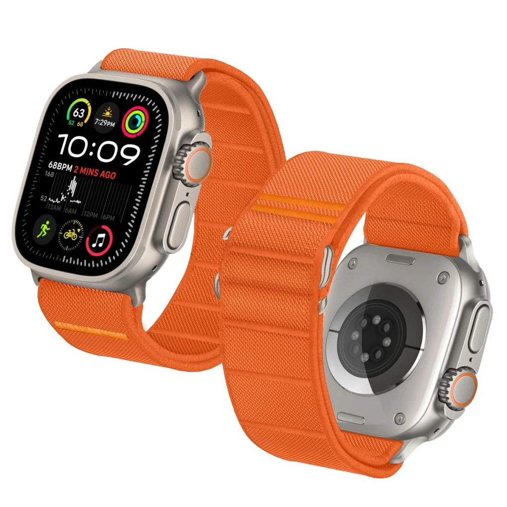 TECH-PROTECT NYLON SLIP tok Apple Watch 8/9/10/11/SE/ULTRA készülékhez (44/45/46/49 MM) narancs