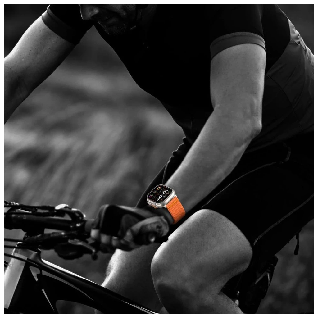 TECH-PROTECT NYLON SLIP tok Apple Watch 8/9/10/11/SE/ULTRA készülékhez (44/45/46/49 MM) narancs