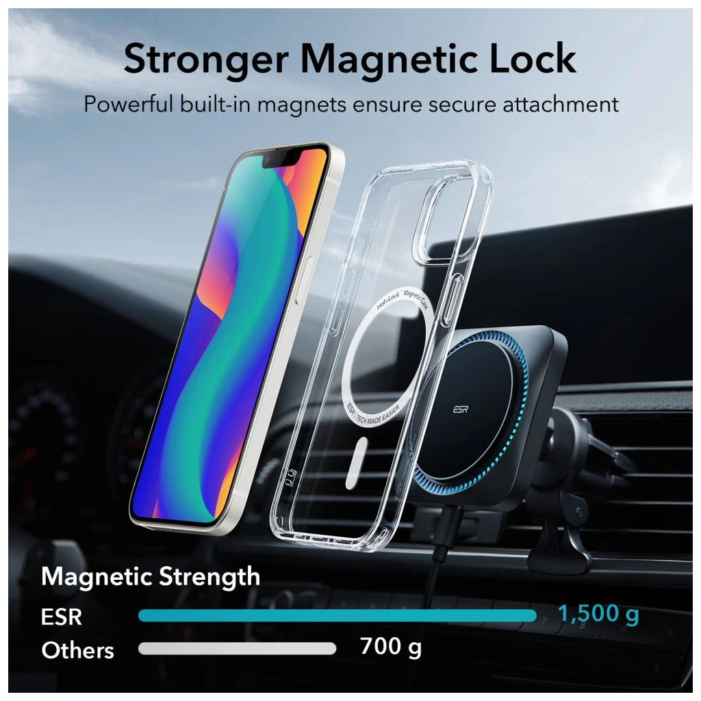 ESR CH HALOLOCK MAGSAFE iPhone 13/14 készülékhez tok átlátszó