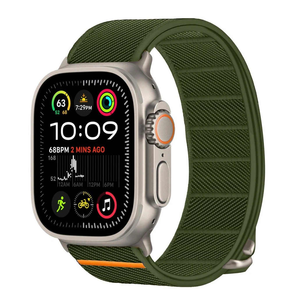 TECH-PROTECT NYLON SLIP Apple Watch tok készülékhez (8 / 9 / 10 / 11 / SE / ULTRA, 44 / 45 / 46 / 49 MM) khaki