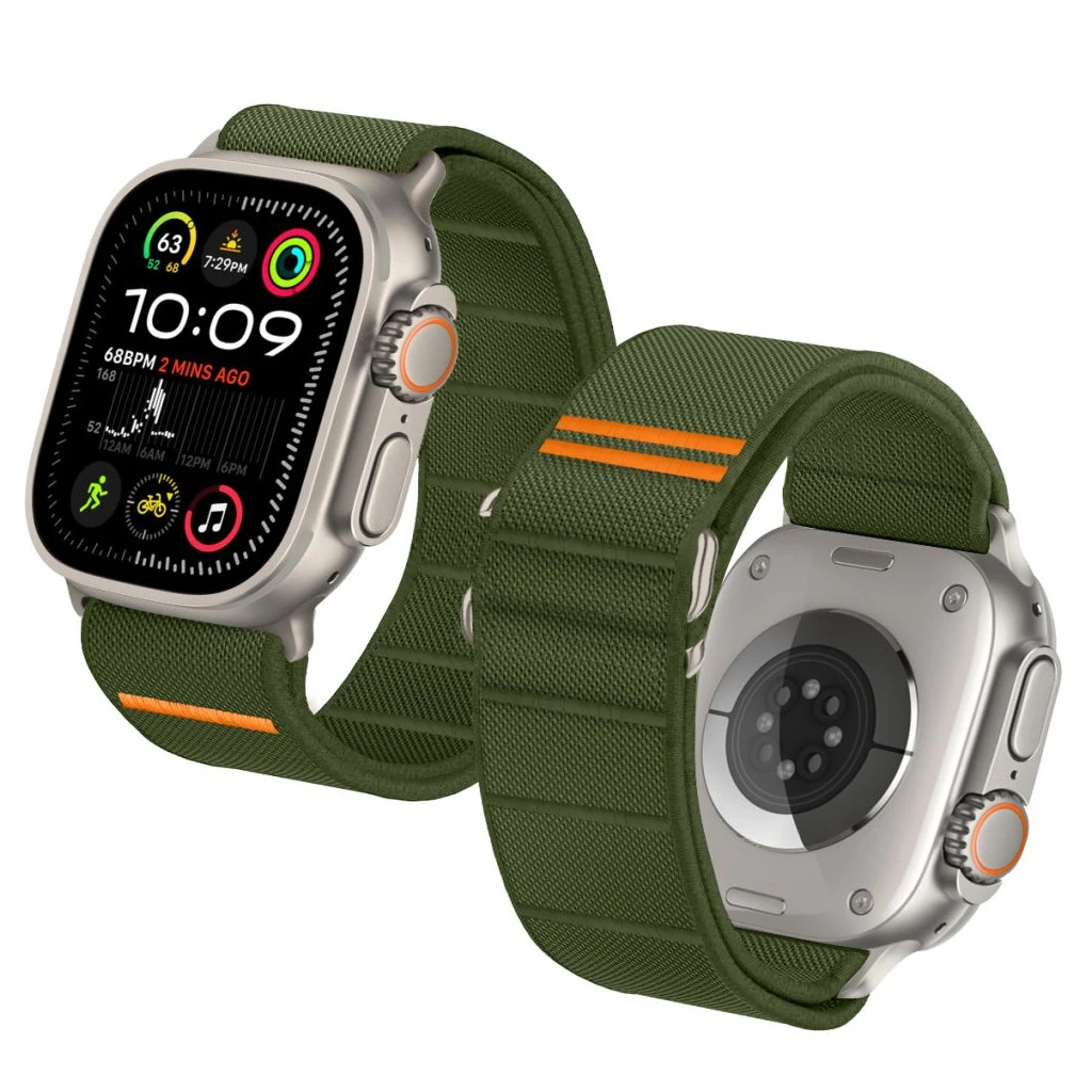 TECH-PROTECT NYLON SLIP Apple Watch tok készülékhez (8 / 9 / 10 / 11 / SE / ULTRA, 44 / 45 / 46 / 49 MM) khaki