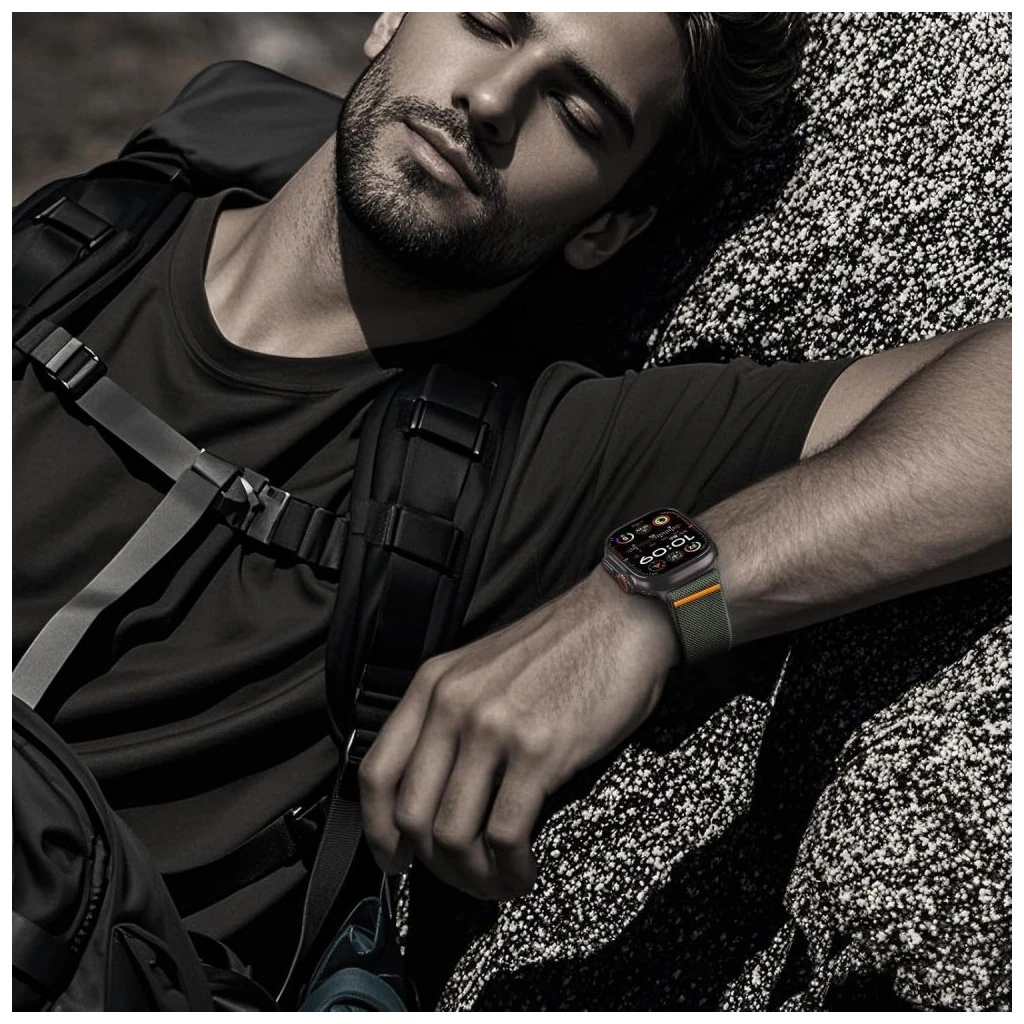 TECH-PROTECT NYLON SLIP Apple Watch tok készülékhez (8 / 9 / 10 / 11 / SE / ULTRA, 44 / 45 / 46 / 49 MM) khaki