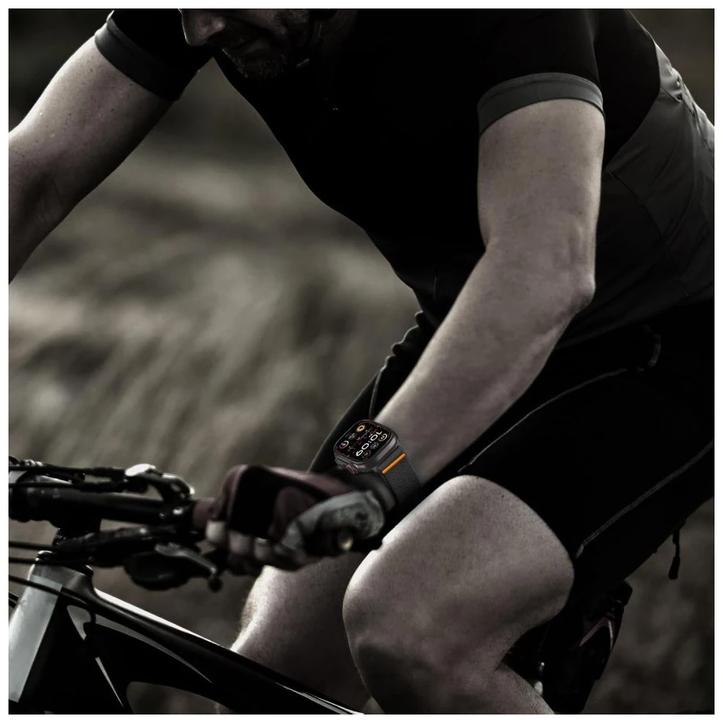 TECH-PROTECT NYLON SLIP Apple Watch 8/9/10/11/SE/ULTRA készülékhez tok (44/45/46/49 MM) fekete