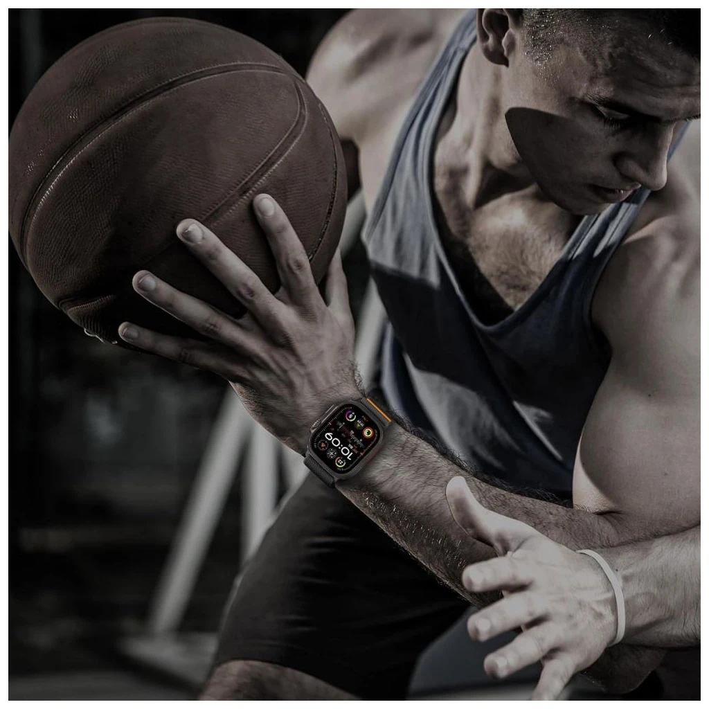 TECH-PROTECT NYLON SLIP Apple Watch 8/9/10/11/SE/ULTRA készülékhez tok (44/45/46/49 MM) fekete