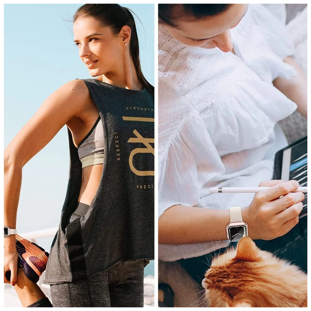 TECH-PROTECT DEFENSE360 Apple Watch 10/11 készülékhez (46 MM) védőtok – titán/narancs