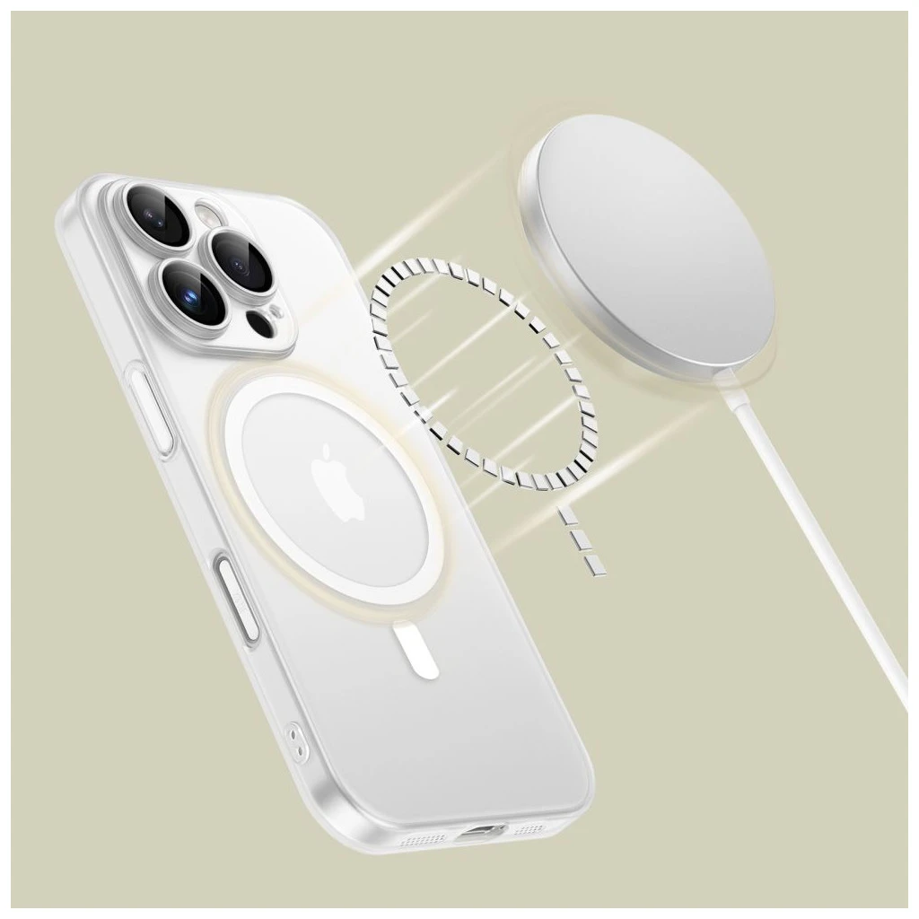 TECH-PROTECT MAGSLIM MAGSAFE iPhone 16 Pro készülékhez tok, matt fehér