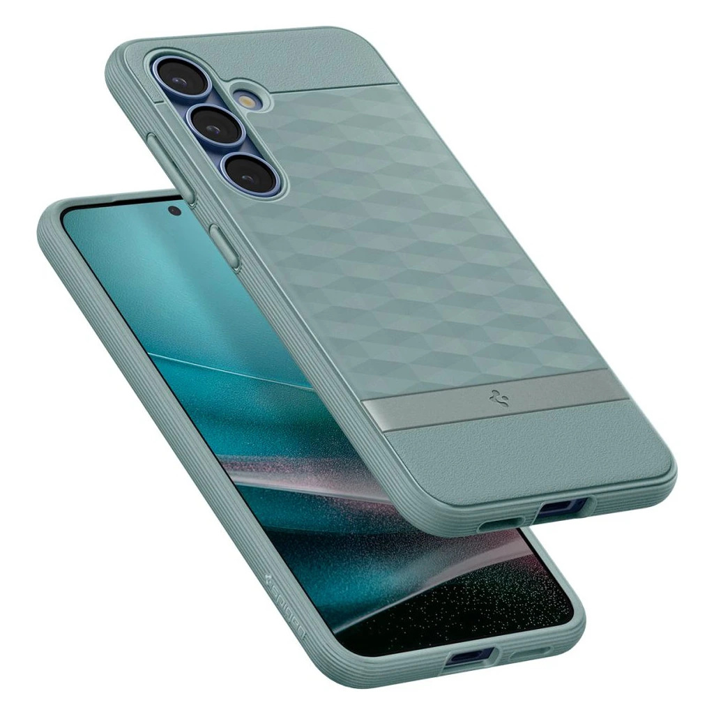 SPIGEN PARALLAX MAG MAGSAFE tok Samsung Galaxy S25+ Plus készülékhez zsályazöld