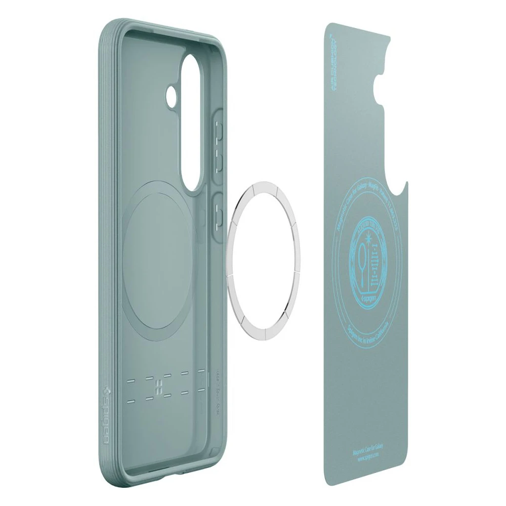 SPIGEN PARALLAX MAG MAGSAFE tok Samsung Galaxy S25+ Plus készülékhez zsályazöld