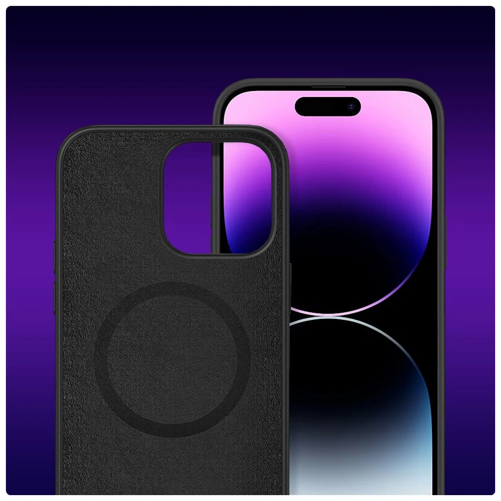 TECH-PROTECT szilikon MagSafe iPhone 15 készülékhez tok matte fekete