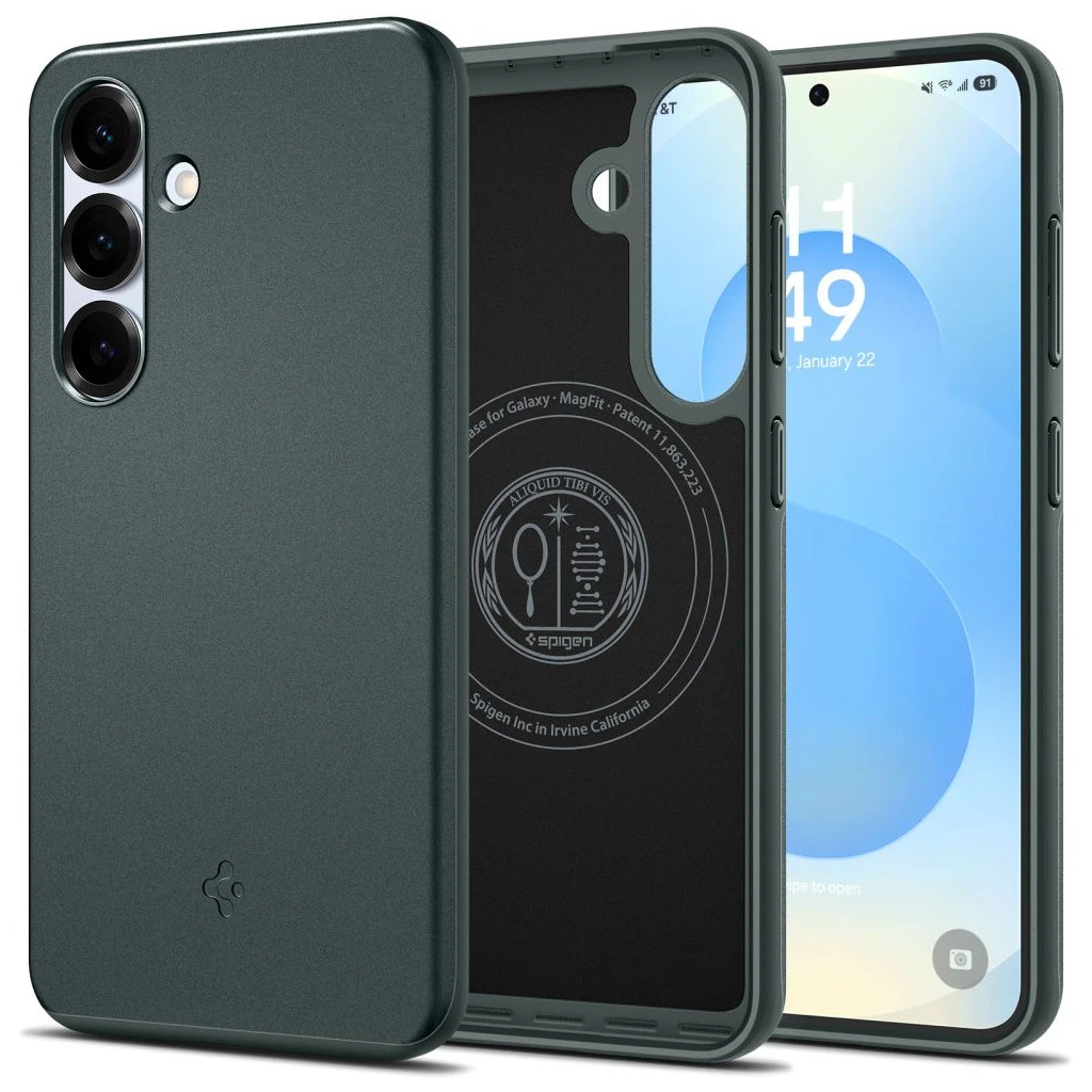 SPIGEN THIN FIT MAG MAGSAFE tok Samsung Galaxy S25 készülékhez abyss zöld