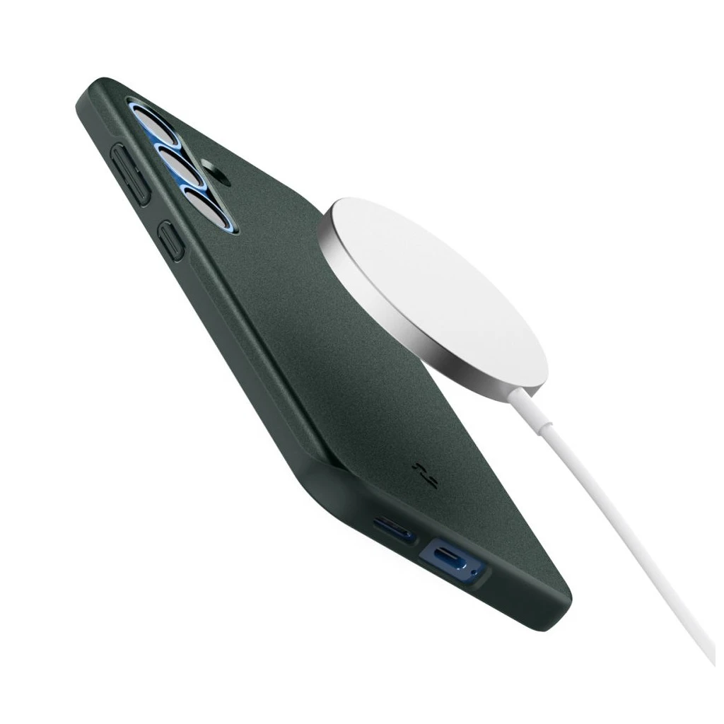 SPIGEN THIN FIT MAG MAGSAFE tok Samsung Galaxy S25 készülékhez abyss zöld