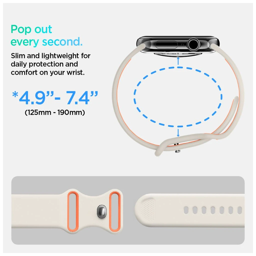 SPIGEN NANO POP Apple Watch 8/9/10/11/SE készülékhez tok (40/41/42 MM) narancssárga bézs