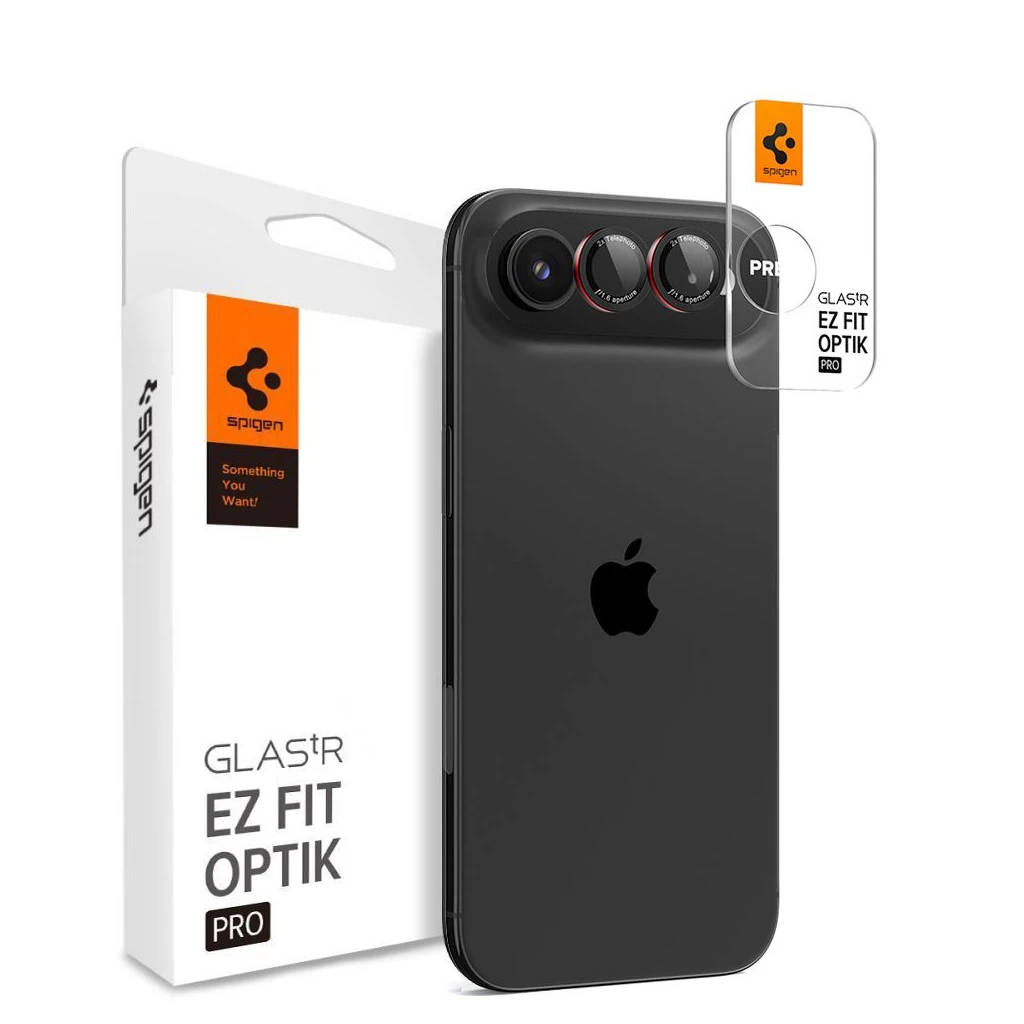 SPIGEN Optik Pro L-SERIES Glas.TR „EZ FIT” kameravédő 2 db iPhone Air készülékhez fekete/piros